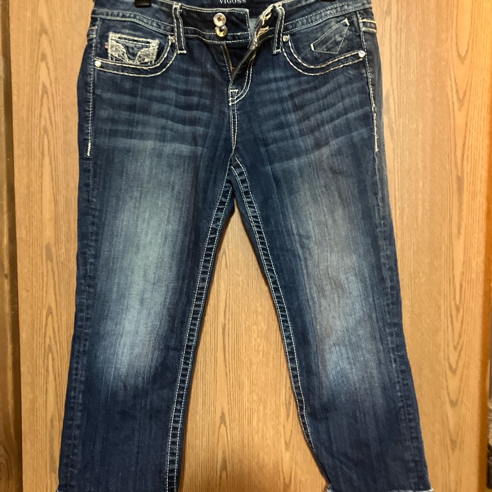 Vigoss Women's Deep Blue Cropped Jeans
